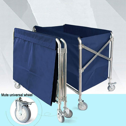 Folding Linen Trolley with Hand Push Design for Easy Storage and Sorting