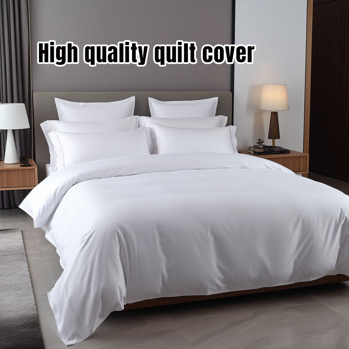 White Duvet Cover Soft Fabric Easy Care for Hotels and Homes