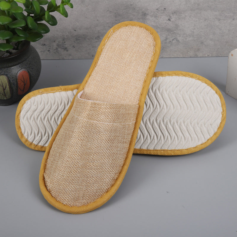 50 Pairs Closed Toe Disposable Slippers in White Grey Khaki