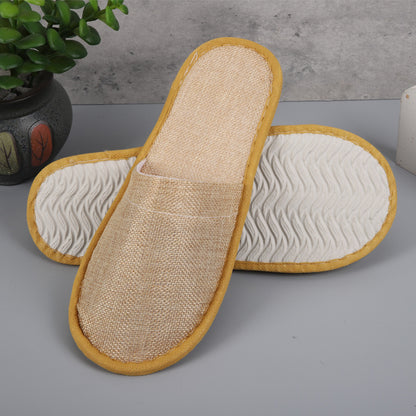 50 Pairs Closed Toe Disposable Slippers in White Grey Khaki