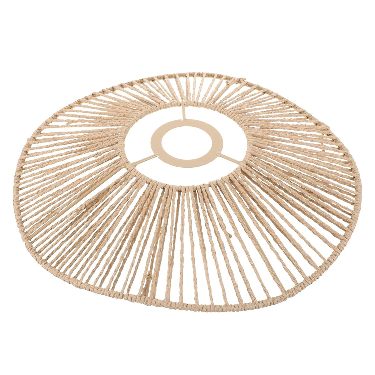 Handwoven Paper Rope Lamp Shade with Hollow Out Light Effect