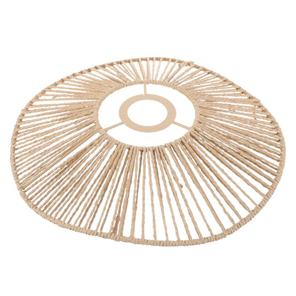 Handwoven Paper Rope Lamp Shade with Hollow Out Light Effect
