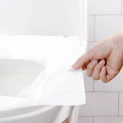 50pcs Flushable Toilet Seat Pads Water Soluble Travel