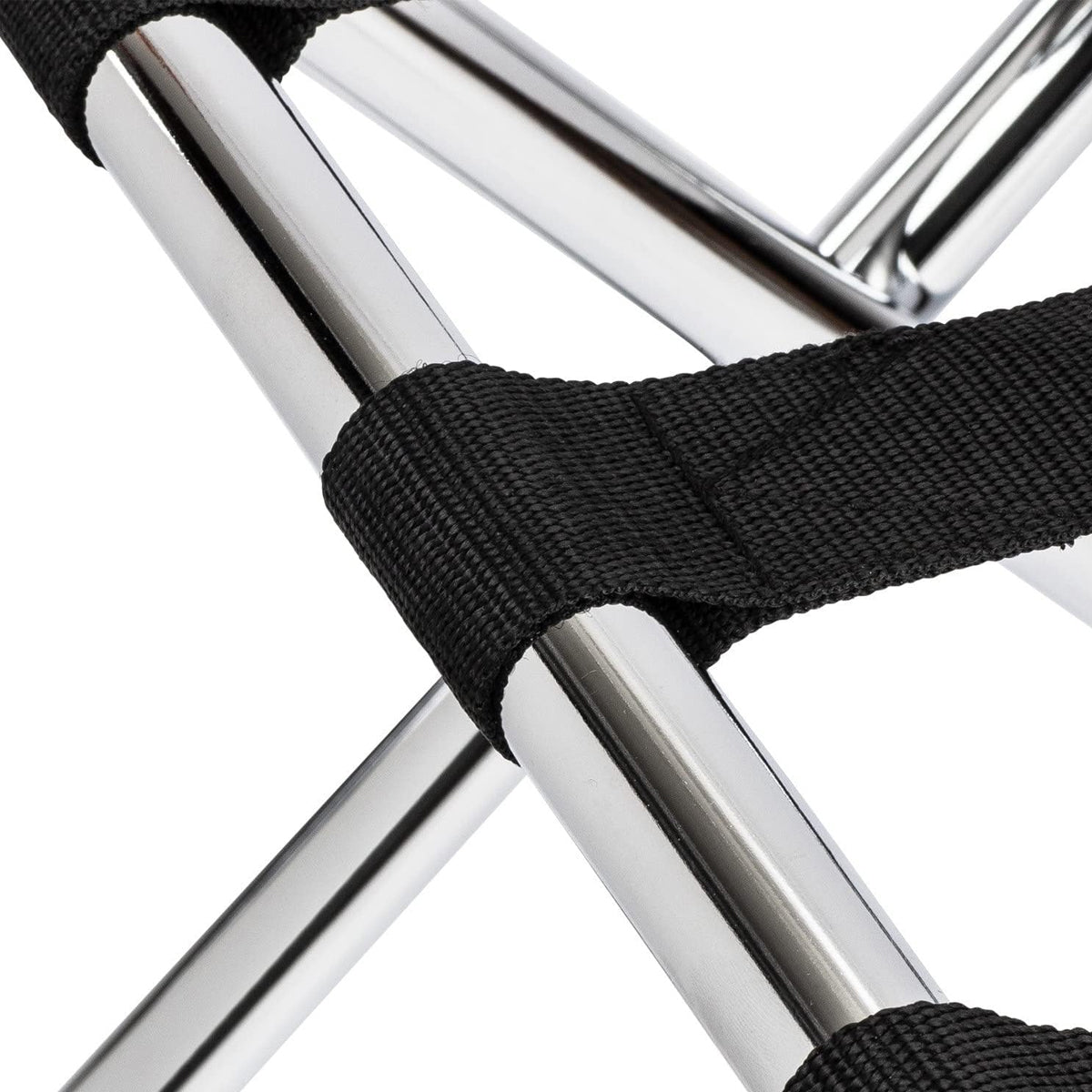Hotel Foldable Stainless Steel Luggage Rack with Anti Slip Straps