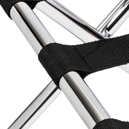 Hotel Foldable Stainless Steel Luggage Rack with Anti Slip Straps
