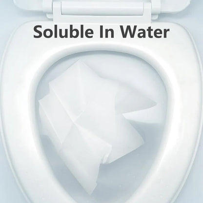 50pcs Flushable Toilet Seat Pads Water Soluble Travel