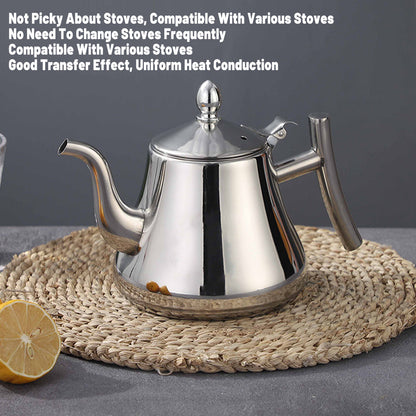 Thickened Stainless Steel Teapot Kettle With Strainer for Hotel Service