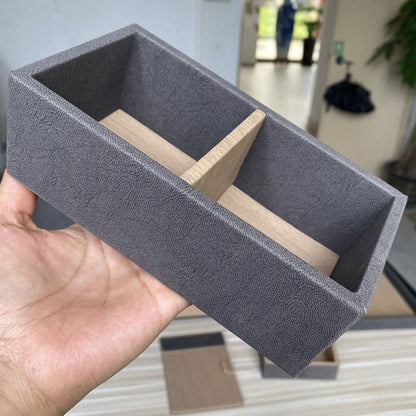 Double Compartment Tea Caddy for Hotel Rooms Tea Bags and Sugar