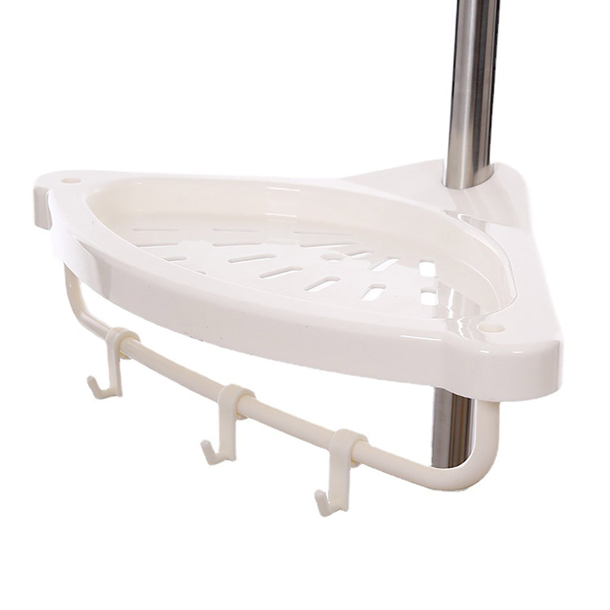 4 Shelves Retractable Bathroom Storage Shelf with Tension Rod