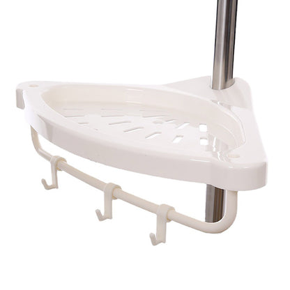 4 Shelves Retractable Bathroom Storage Shelf with Tension Rod