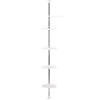 4 Shelves Retractable Bathroom Storage Shelf with Tension Rod