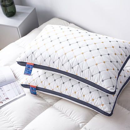 1-2PCS High Rebound Washable Hotel Polyester Bed Pillow