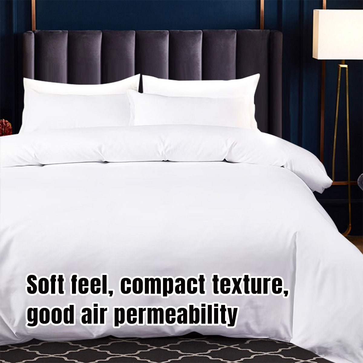 White Duvet Cover Soft Fabric Easy Care for Hotels and Homes