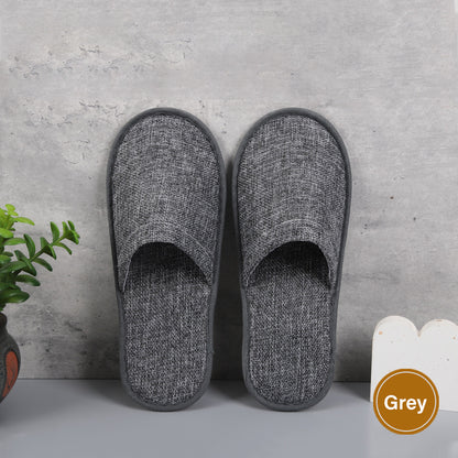 50 Pairs Closed Toe Disposable Slippers in White Grey Khaki
