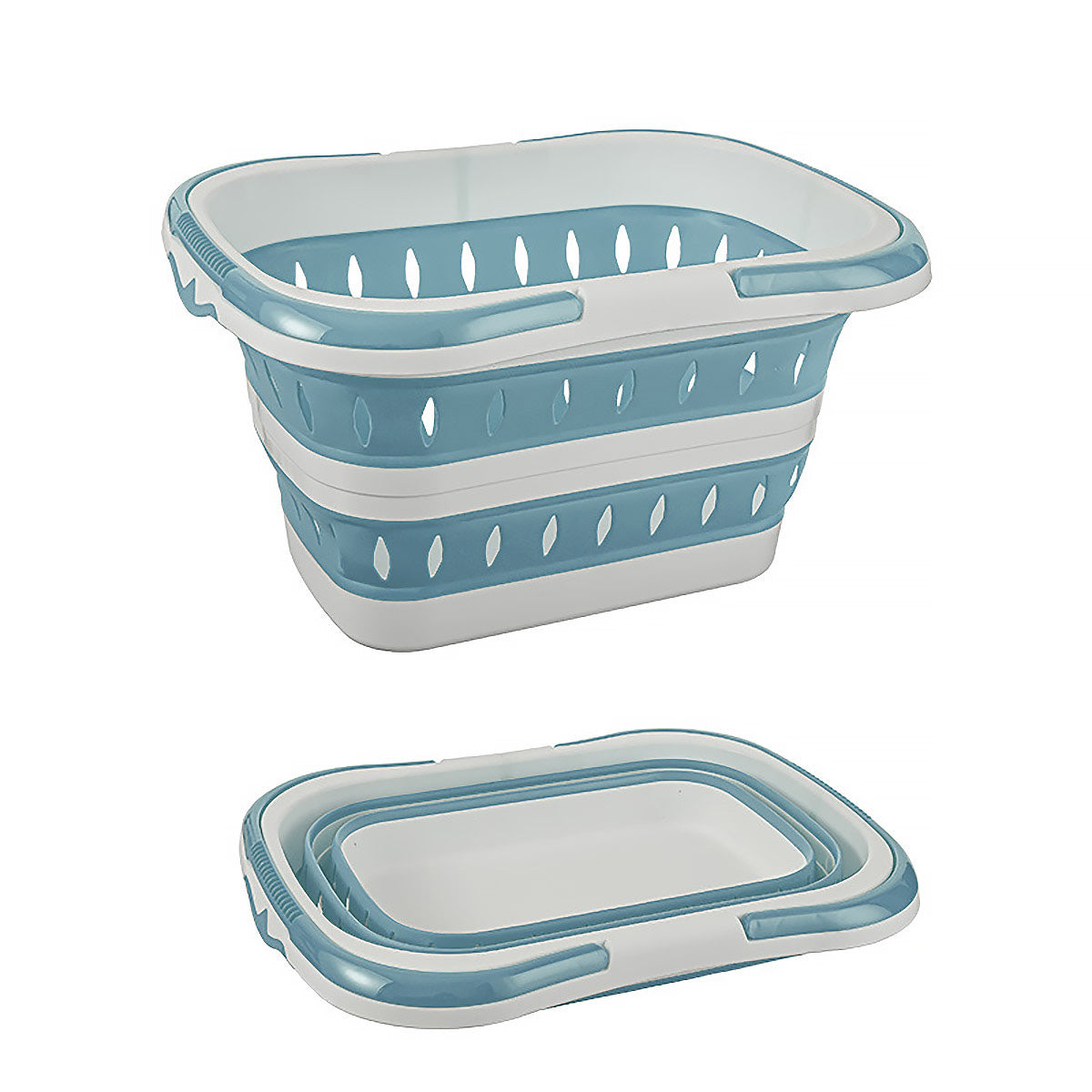 Large Folding Laundry Basket Plastic Dirty Clothes Hamper