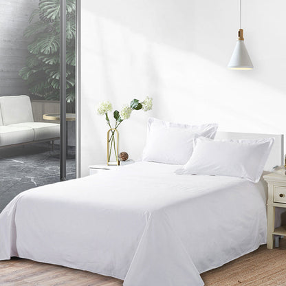 Hotel Quality White Bed Sheets Soft Microfiber Bedding for Home or Motel