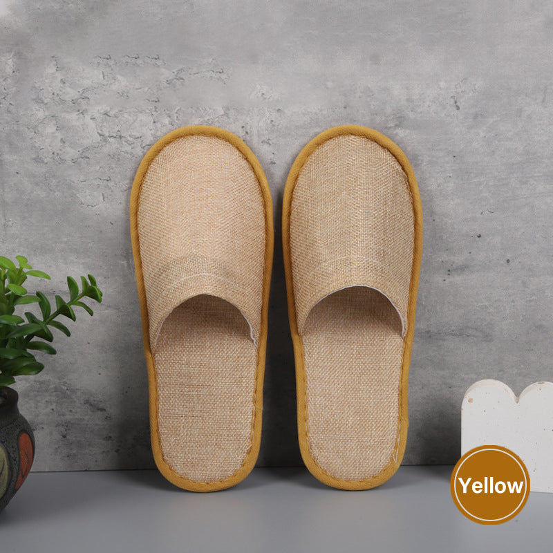 50 Pairs Closed Toe Disposable Slippers in White Grey Khaki