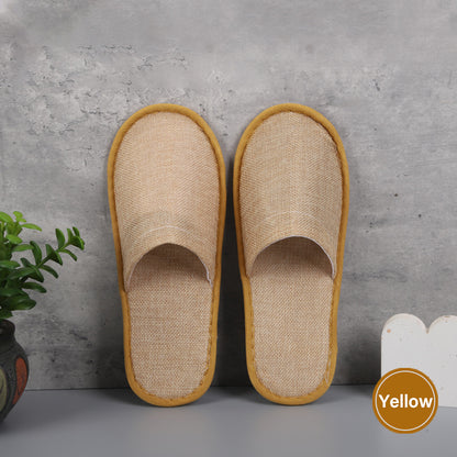50 Pairs Closed Toe Disposable Slippers in White Grey Khaki