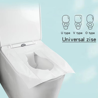 50pcs Flushable Toilet Seat Pads Water Soluble Travel