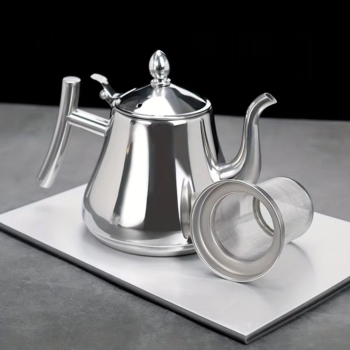 Thickened Stainless Steel Teapot Kettle With Strainer for Hotel Service