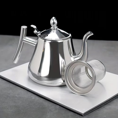 Thickened Stainless Steel Teapot Kettle With Strainer for Hotel Service
