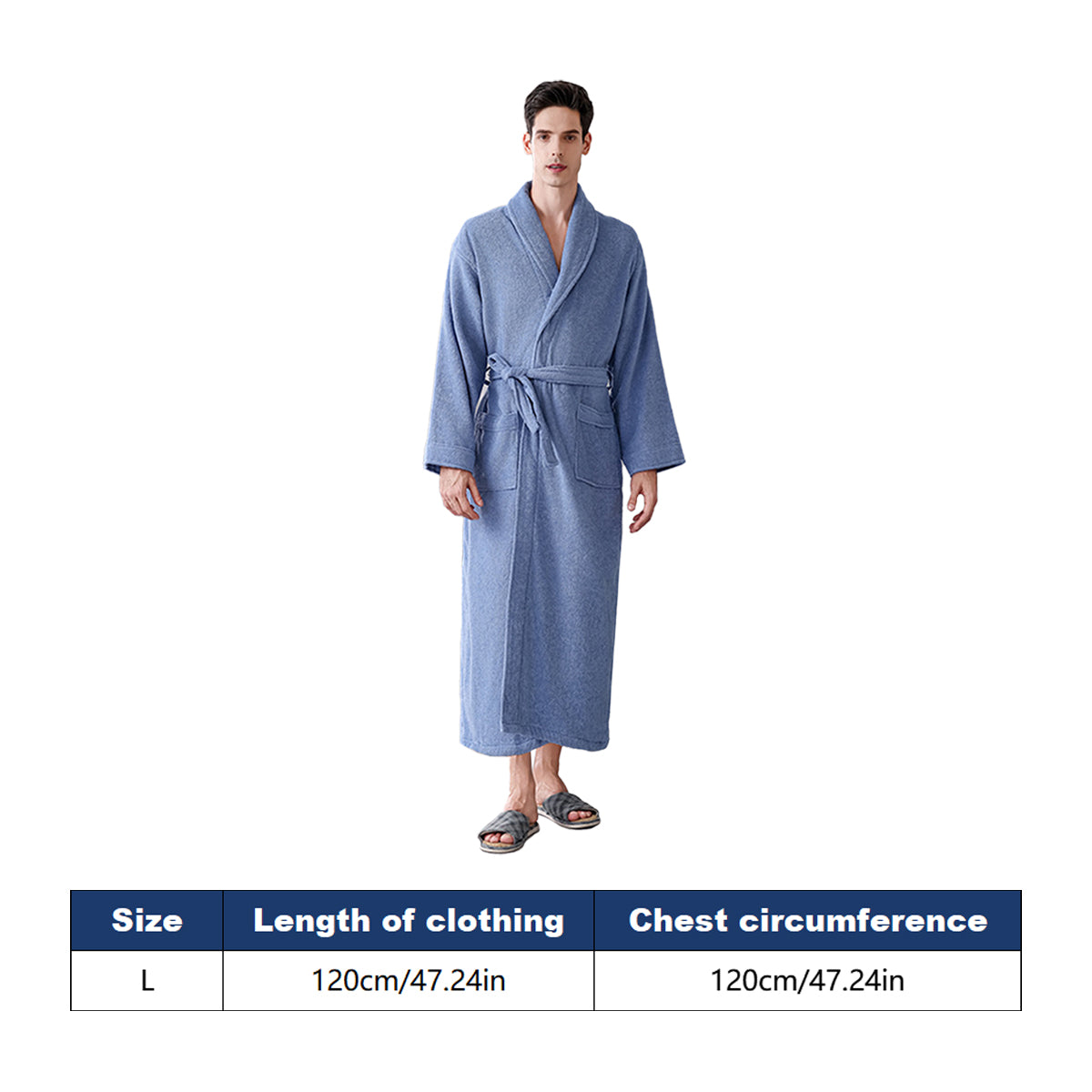 Cotton Bathrobe Quick Dry Absorbent Comfortable for Home Hotel Use