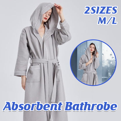 Hooded Bathrobe Quick Dry Absorbent for Daily Home and Hotel Use