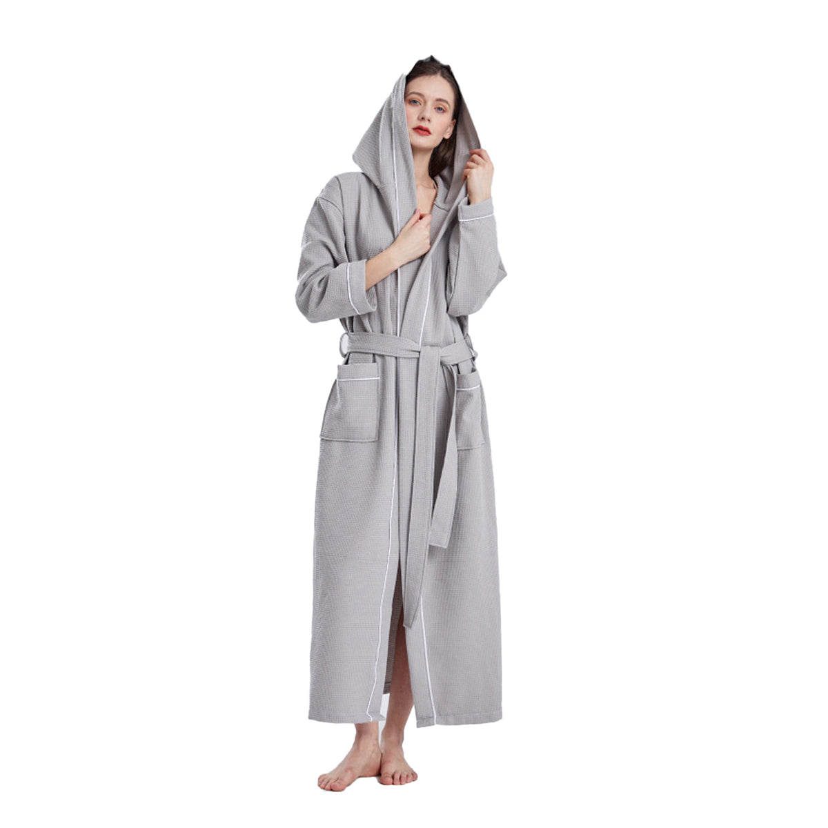 Hooded Bathrobe Quick Dry Absorbent for Daily Home and Hotel Use