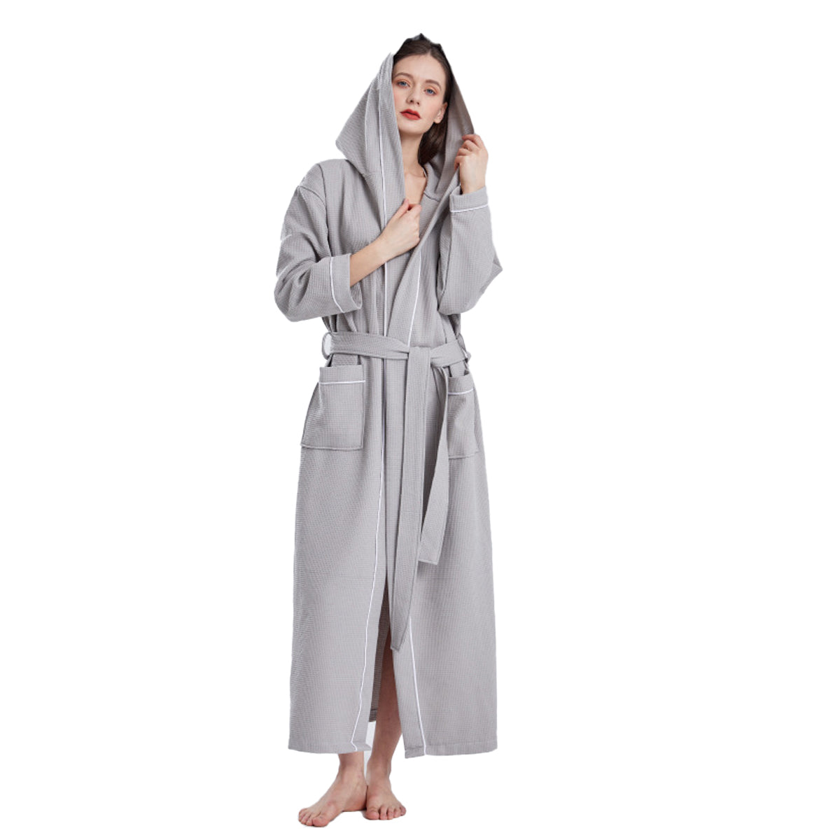 Hooded Bathrobe Quick Dry Absorbent for Daily Home and Hotel Use