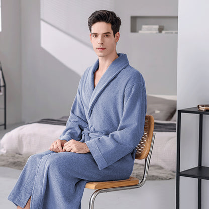 Cotton Bathrobe Quick Dry Absorbent Comfortable for Home Hotel Use