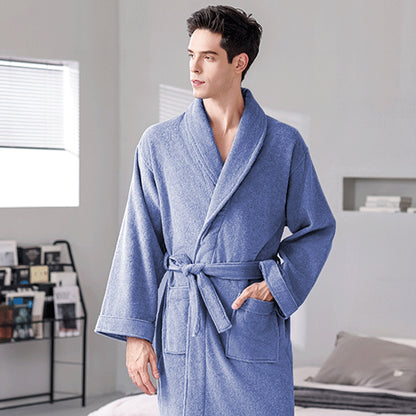 Cotton Bathrobe Quick Dry Absorbent Comfortable for Home Hotel Use