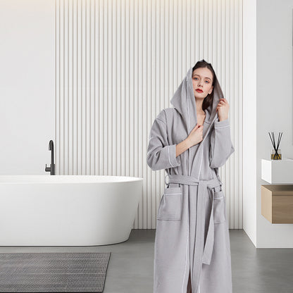 Hooded Bathrobe Quick Dry Absorbent for Daily Home and Hotel Use