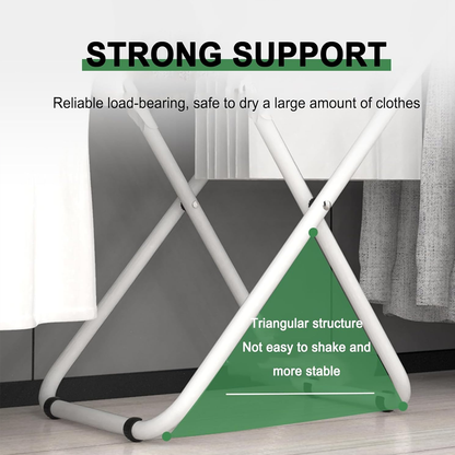 Floor Standing Clothes Drying Rack Foldable Indoor Garment Drying Rack for Laundry