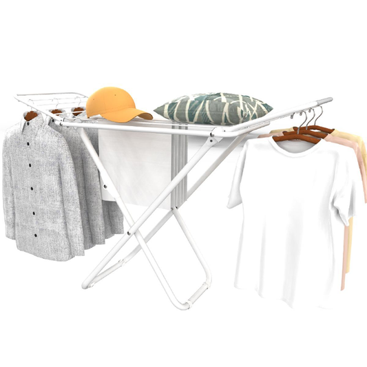 Floor Standing Clothes Drying Rack Foldable Indoor Garment Drying Rack for Laundry