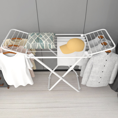 Floor Standing Clothes Drying Rack Foldable Indoor Garment Drying Rack for Laundry