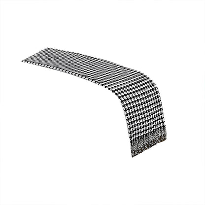 Black White Houndstooth Bed Runner for Hotel Rooms