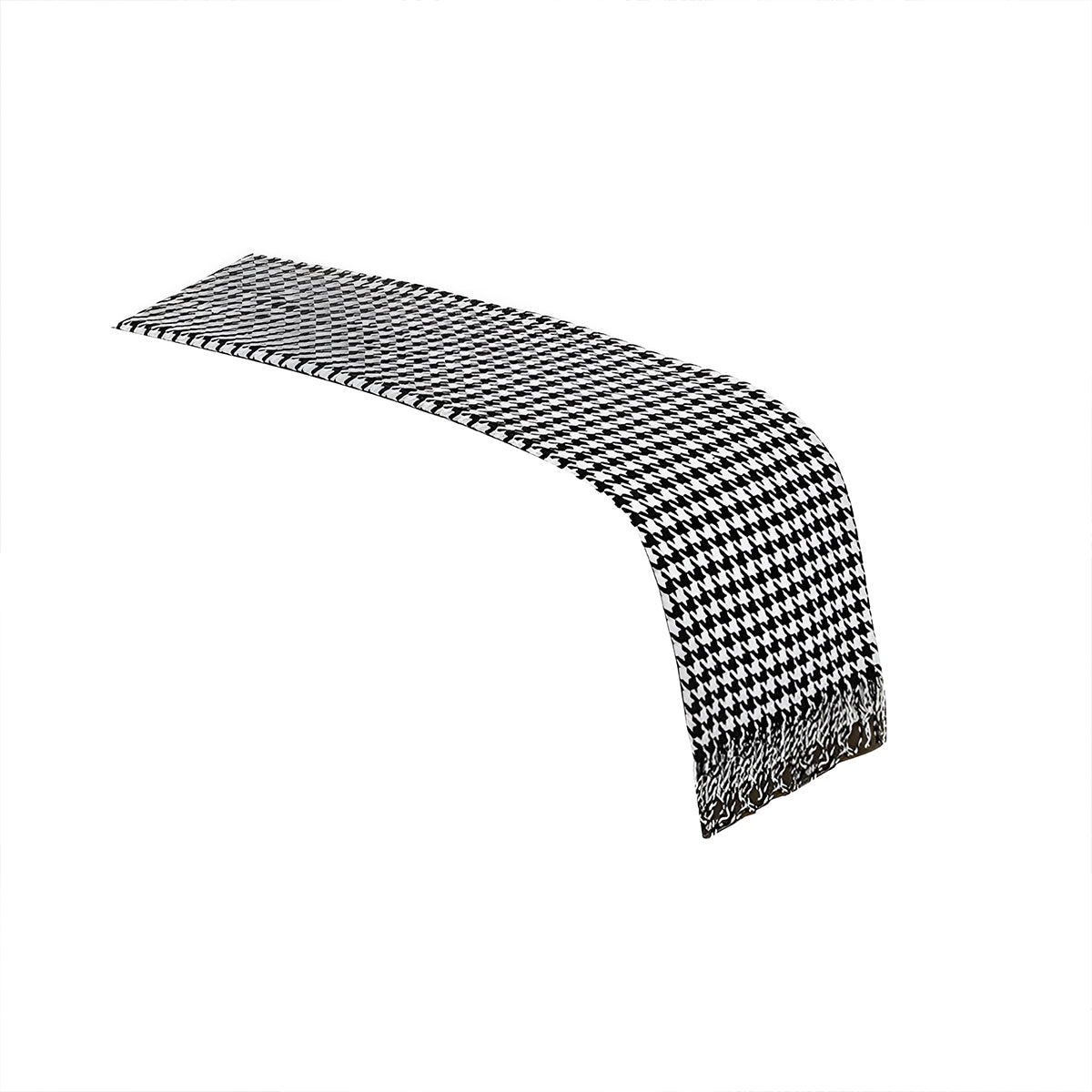 Hotel Houndstooth Bed Skirt Acetate Fabric for 120cm 180cm Beds