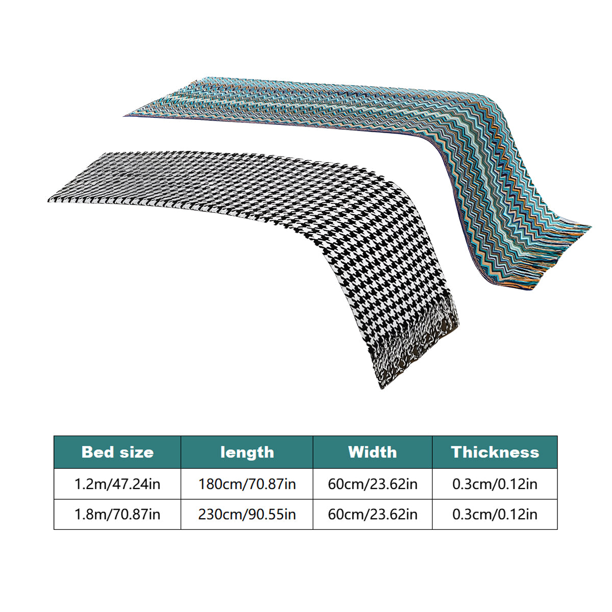 Hotel Houndstooth Bed Skirt Acetate Fabric for 120cm 180cm Beds