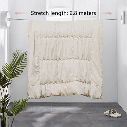 2.8m Stainless Retractable Clothesline Wall Mounted