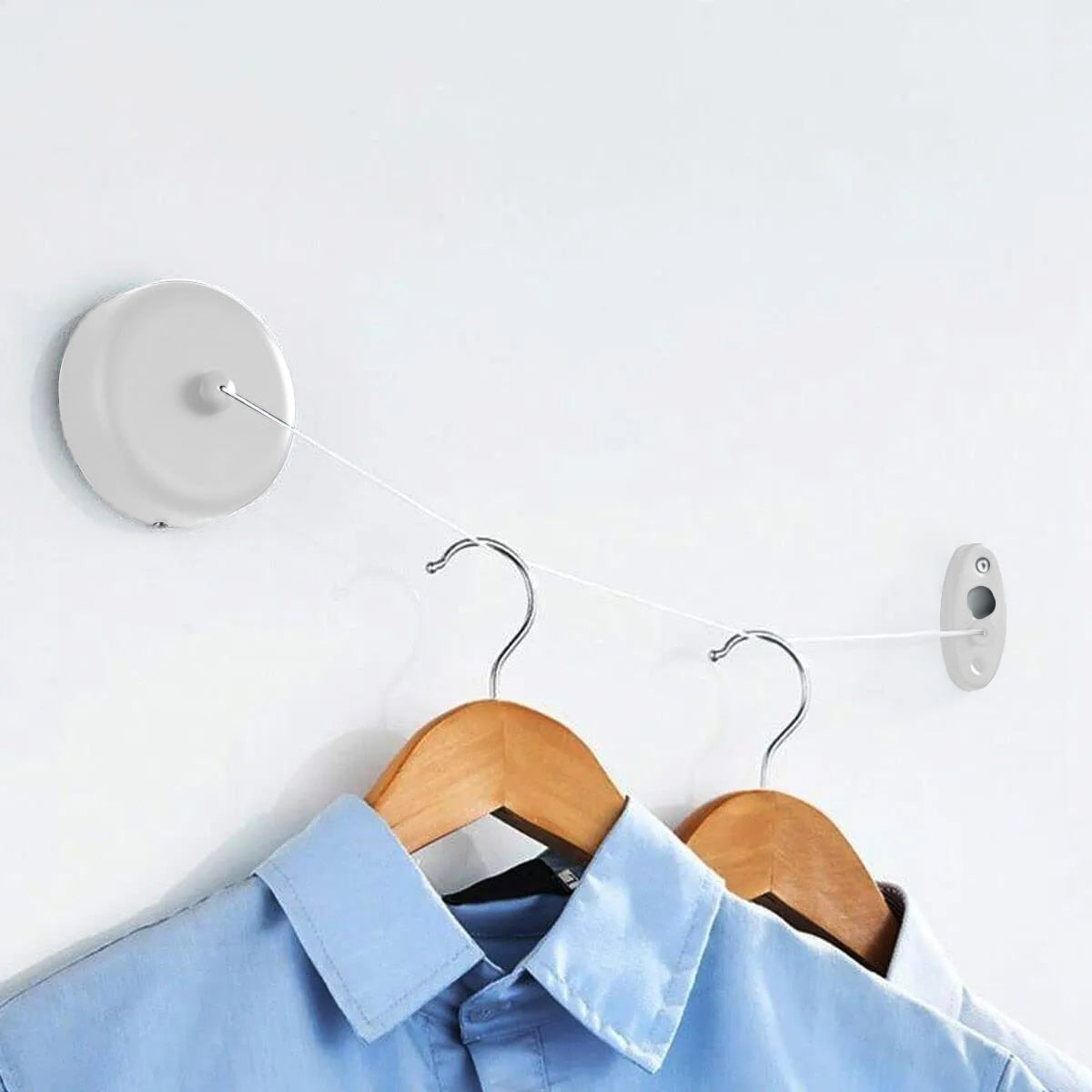 2.8m Stainless Retractable Clothesline Wall Mounted