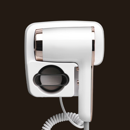 Wall-Mounted Hair Dryer with Holder for Efficient Drying