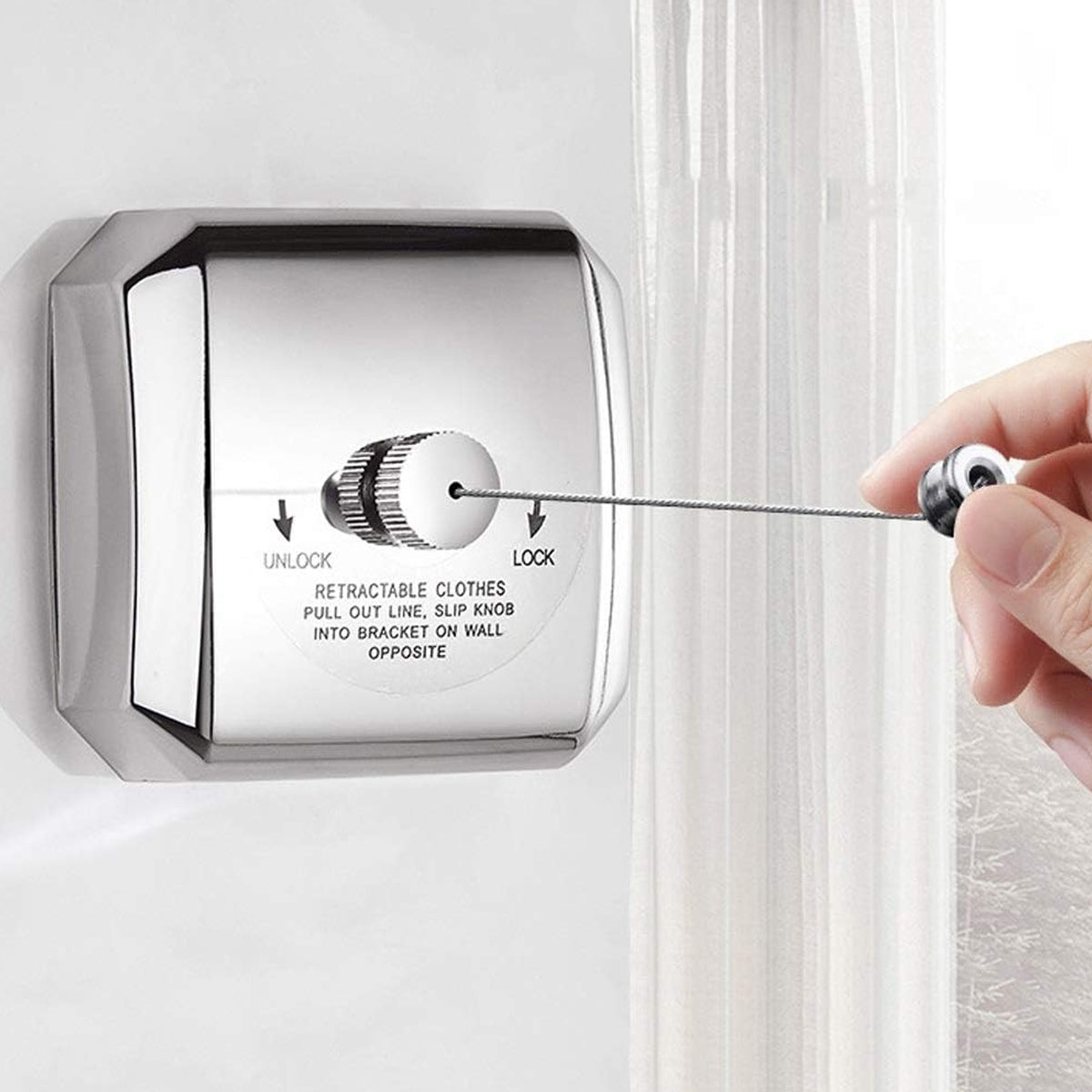Retractable Indoor Clothesline 2.8m Stainless Steel Wire