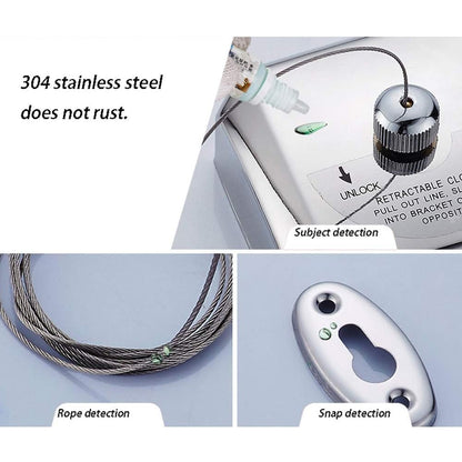 Retractable Indoor Clothesline 2.8m Stainless Steel Wire
