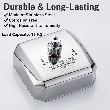 Retractable Indoor Clothesline 2.8m Stainless Steel Wire
