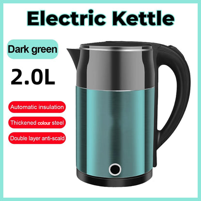 2L Smart Stainless Steel Electric Kettle with Cool Touch Body