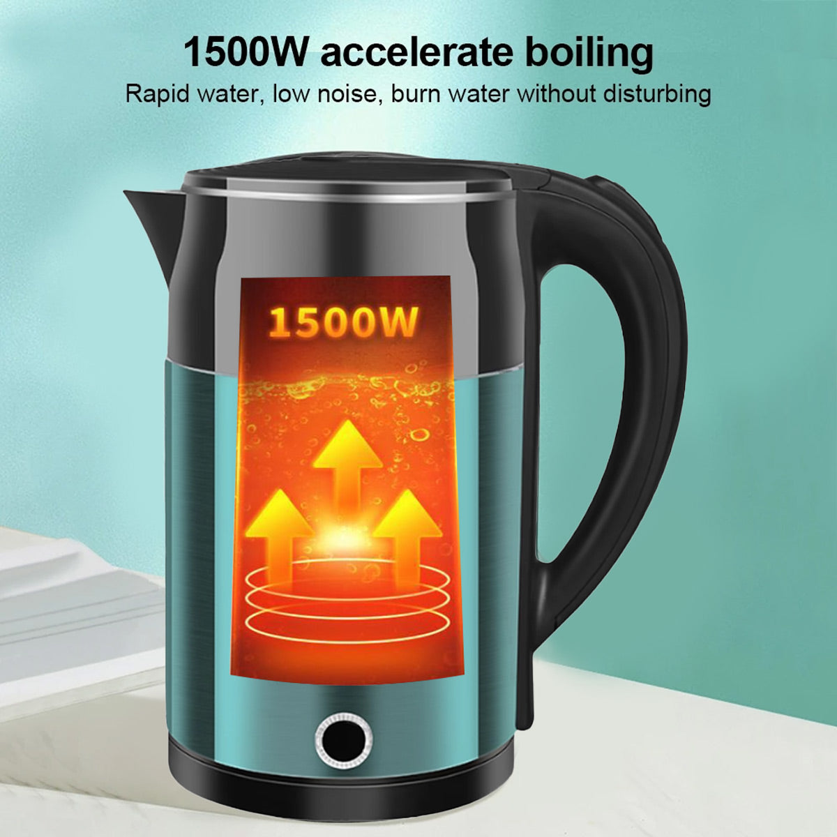 2L Smart Stainless Steel Electric Kettle with Cool Touch Body