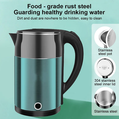 2L Smart Stainless Steel Electric Kettle with Cool Touch Body