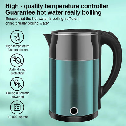 2L Smart Stainless Steel Electric Kettle with Cool Touch Body