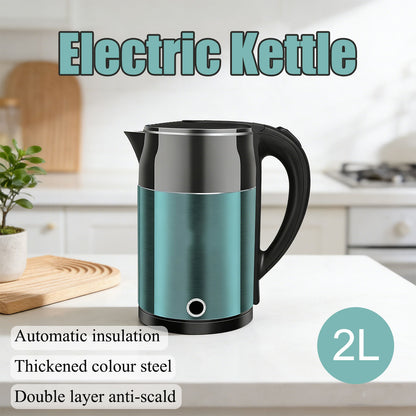 2L Smart Stainless Steel Electric Kettle with Cool Touch Body