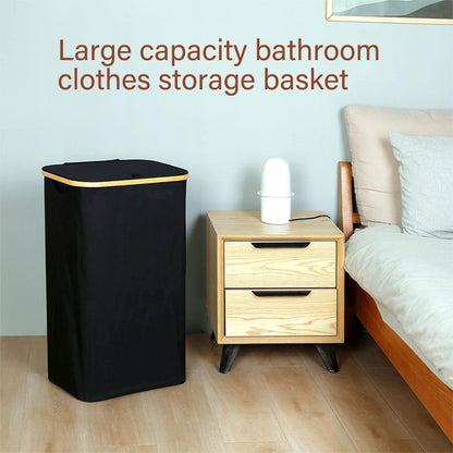 Large Laundry Basket with Lid and Removable Inner Bag